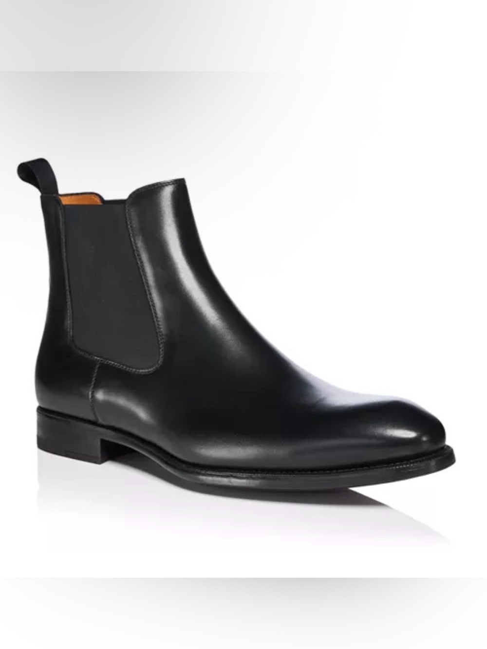 Magnanni Black Leather Chelsea Boots for Men